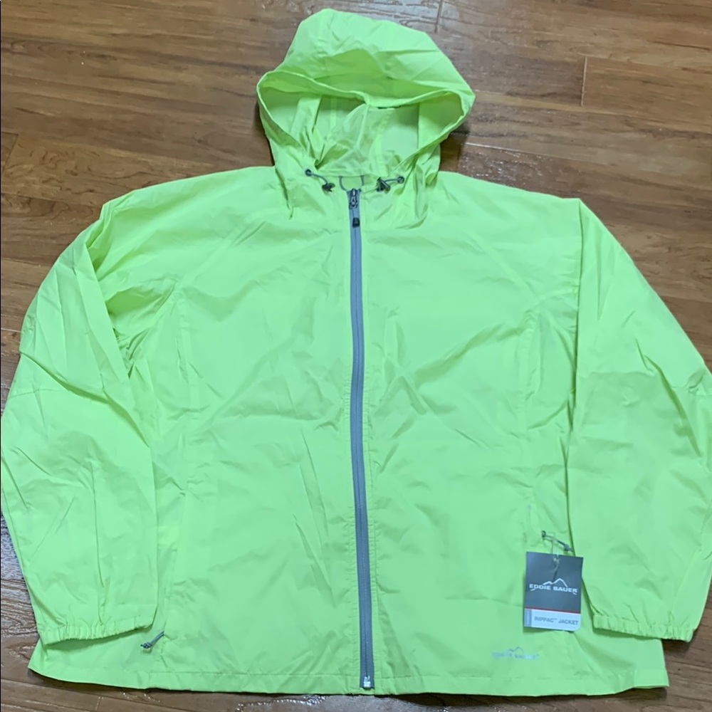 NWT Eddie Bauer Rippac Hooded Windbreaker Jacket